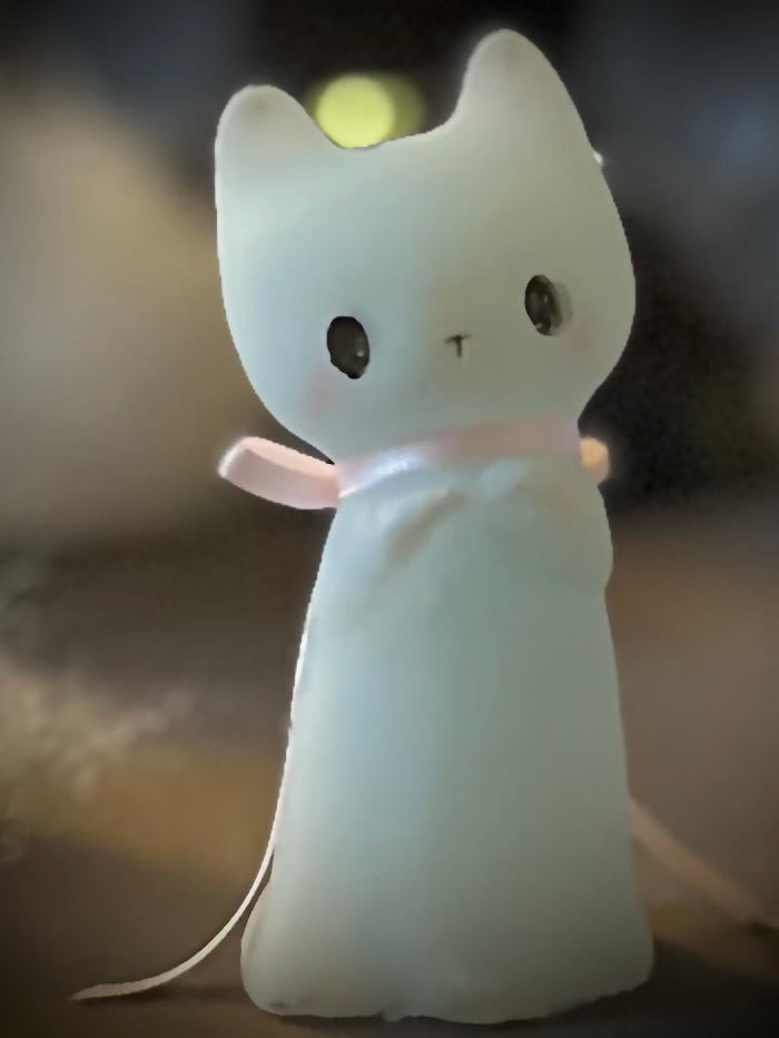 PREORDER  Light Blue Ghost Kitten 3 inch resin figurine, art toy