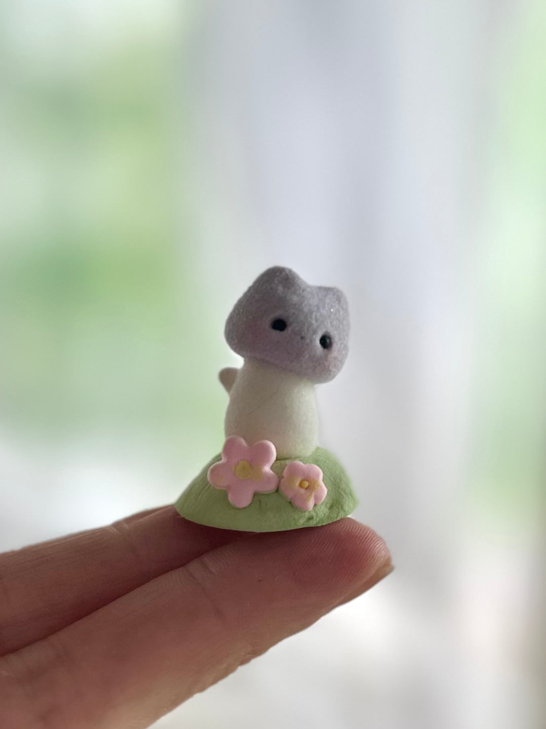 Preorder Itty Bitty Kitty Shroom 1 inch Flocked Figurine