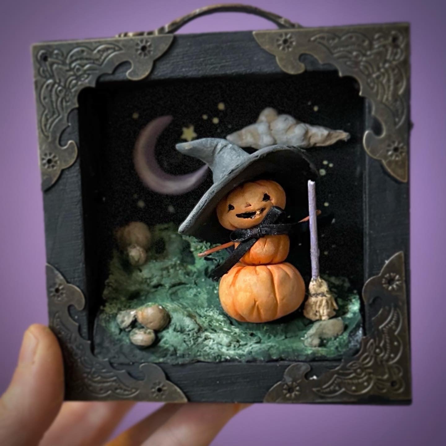 Punkin People witch 4x4 inch Story Box