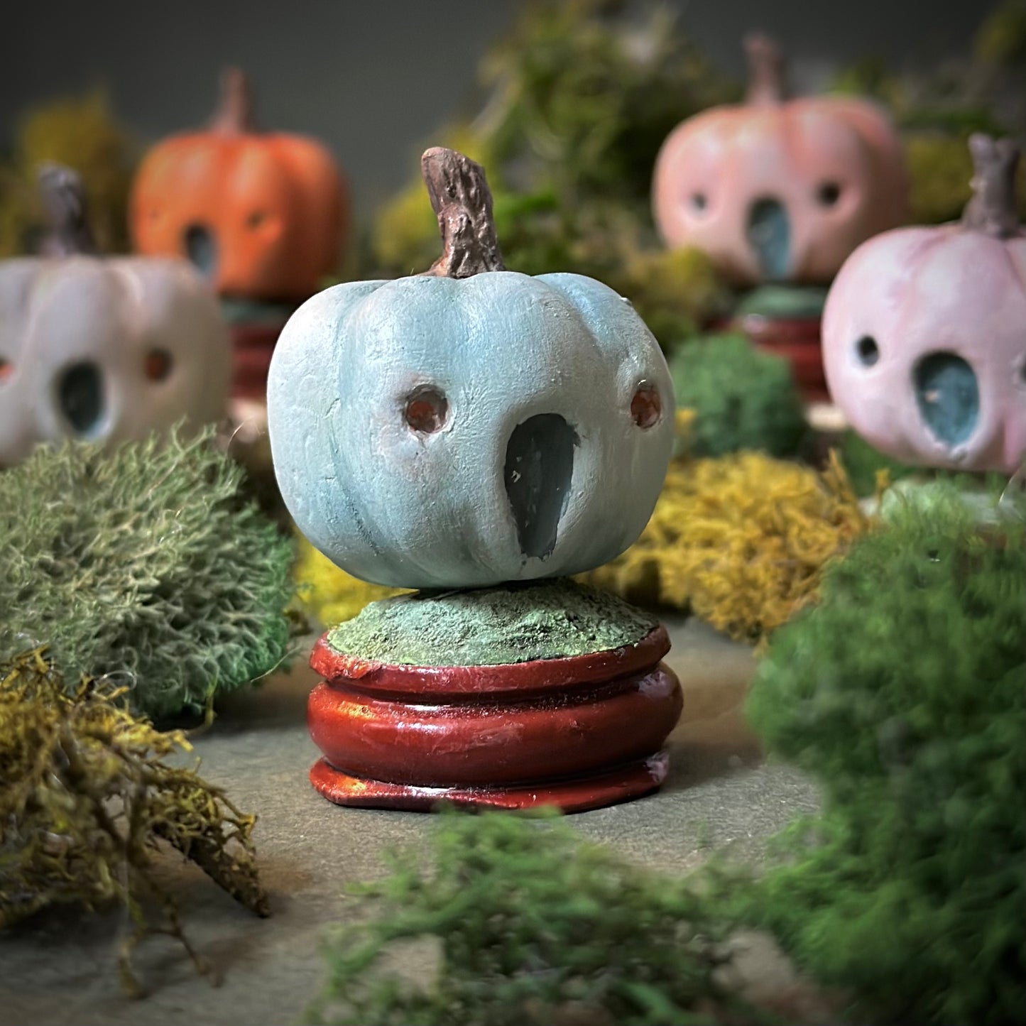 Blue Pumpkin House 2.5 inch figurine