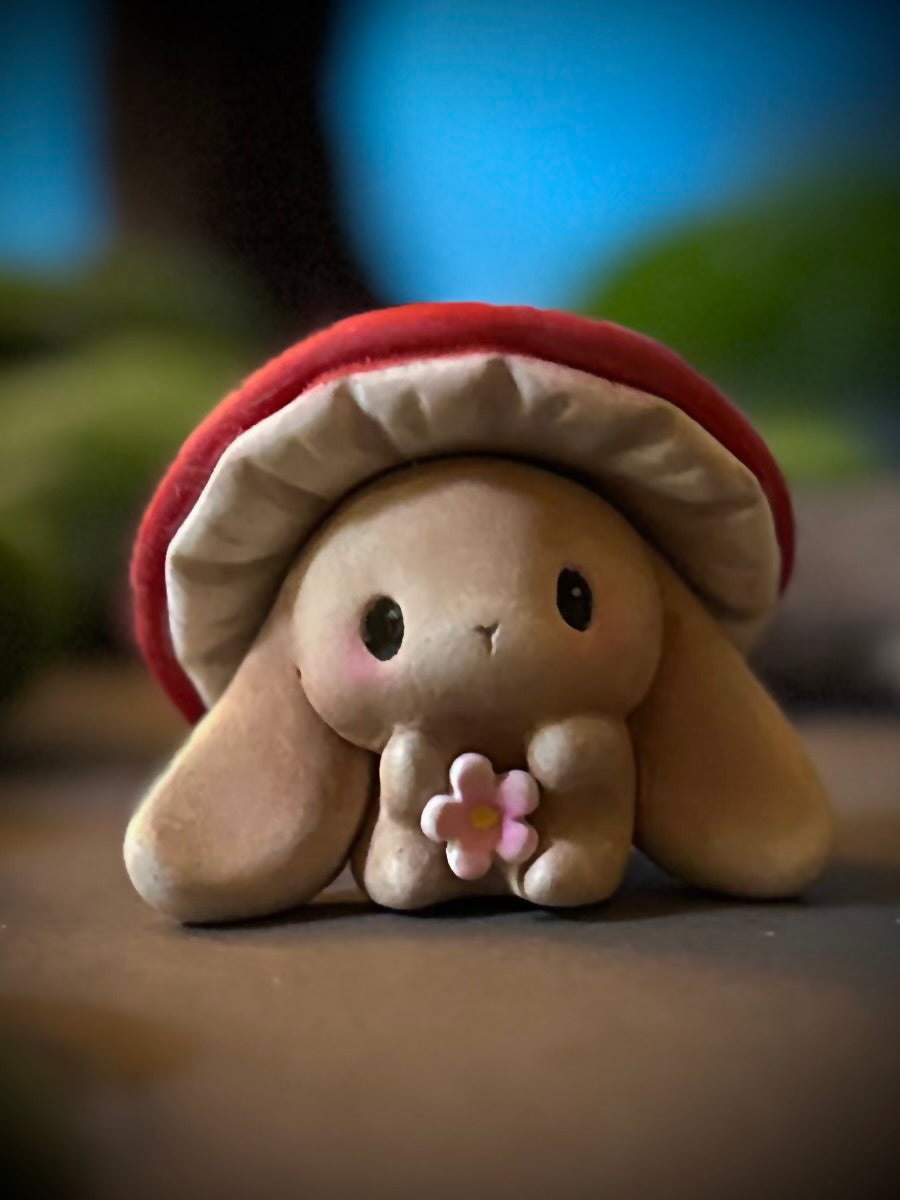 Preorder Mushroom Mover Bunny  2 inch figurine, art toy