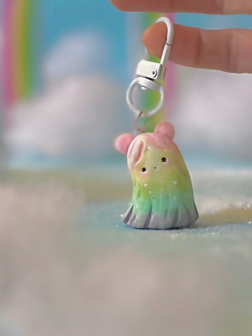 Preorder Rainbow Warm Fuzzy BAG CHARM  1.5 inch figurine, art toy