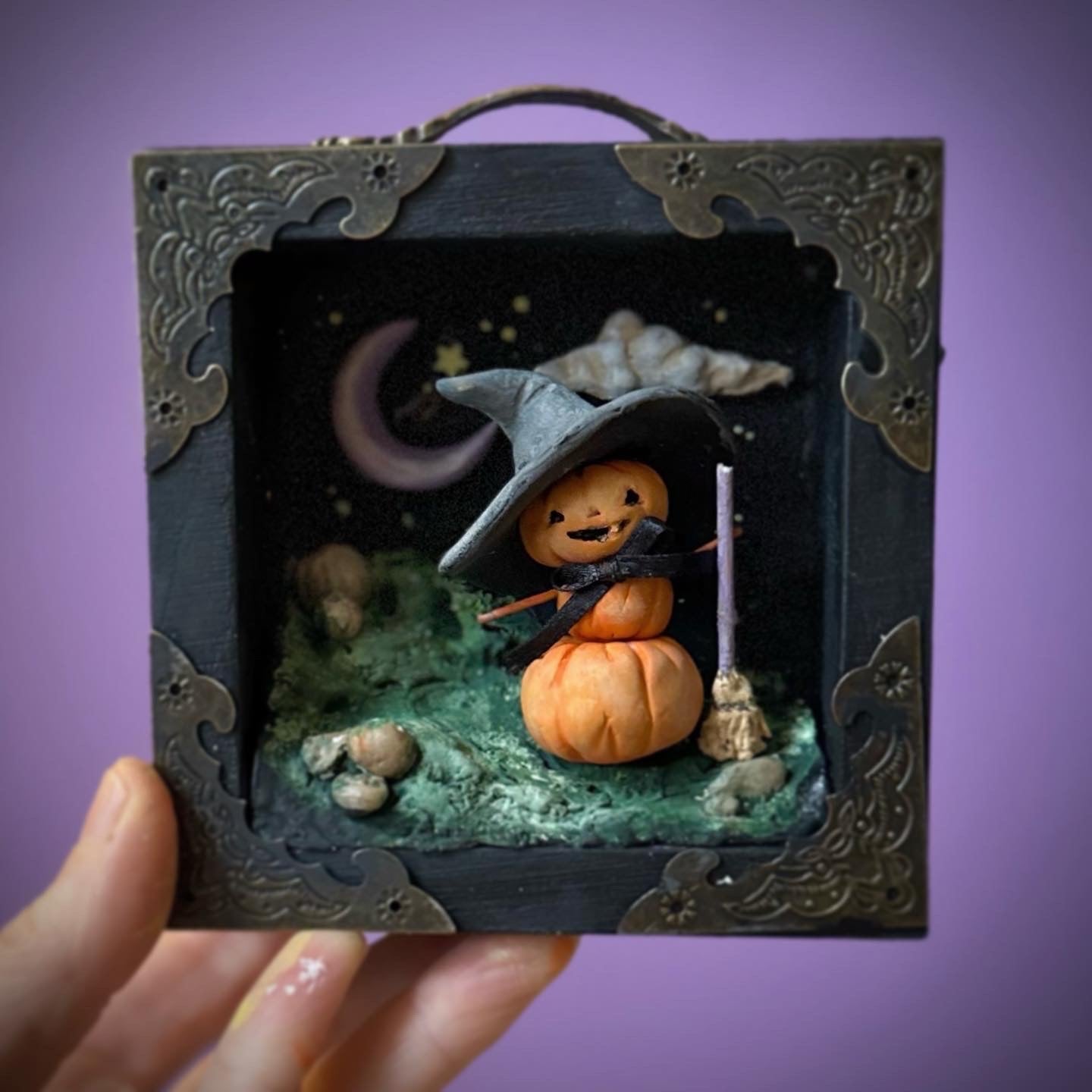 Punkin People witch 4x4 inch Story Box