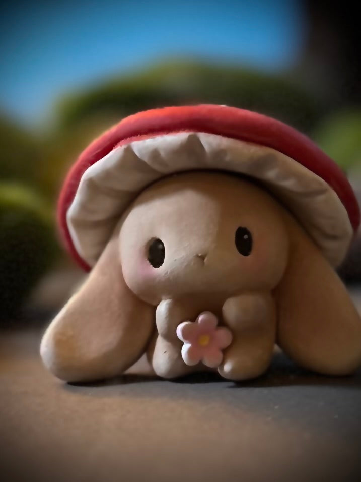 Preorder Mushroom Mover Bunny  2 inch figurine, art toy