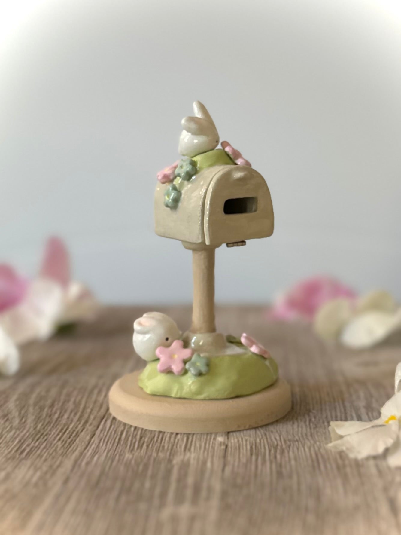 Spring Messaged Mail Box  Original Clay figurine