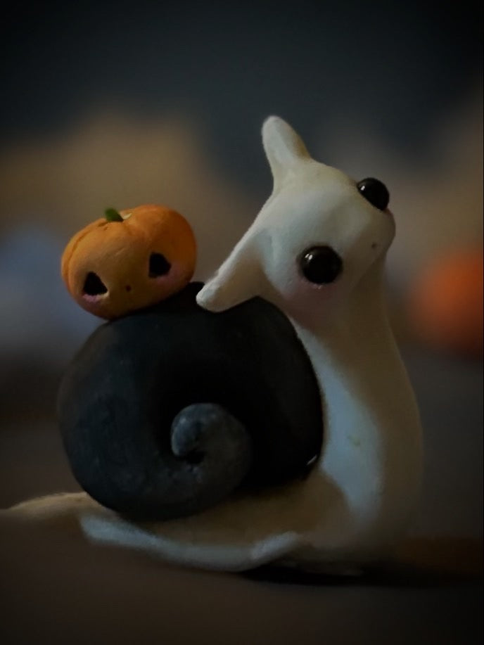 PREORDER Spooky 2.5x2 inch Snail resin Art toy, Figurine