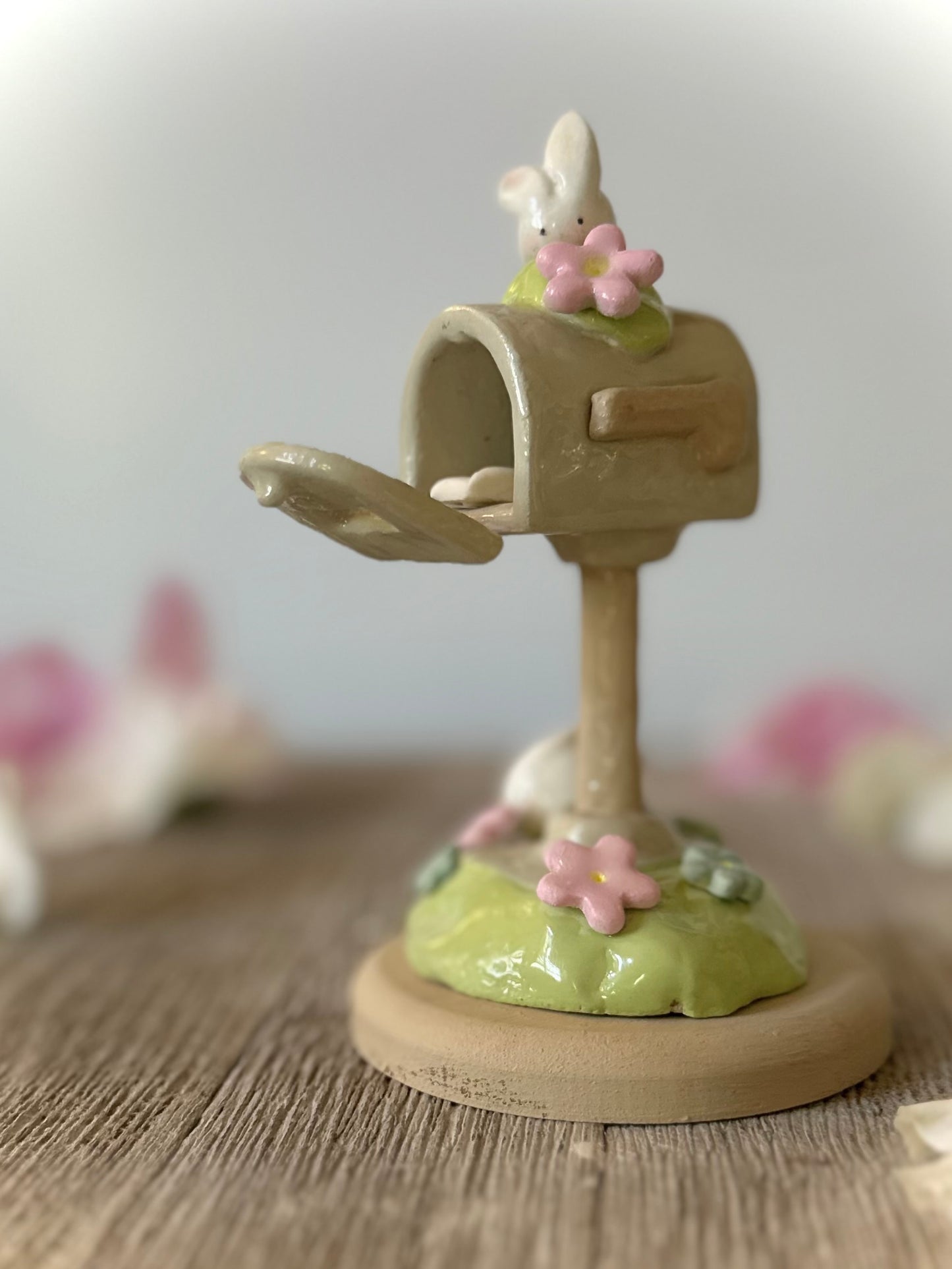 Spring Messaged Mail Box  Original Clay figurine