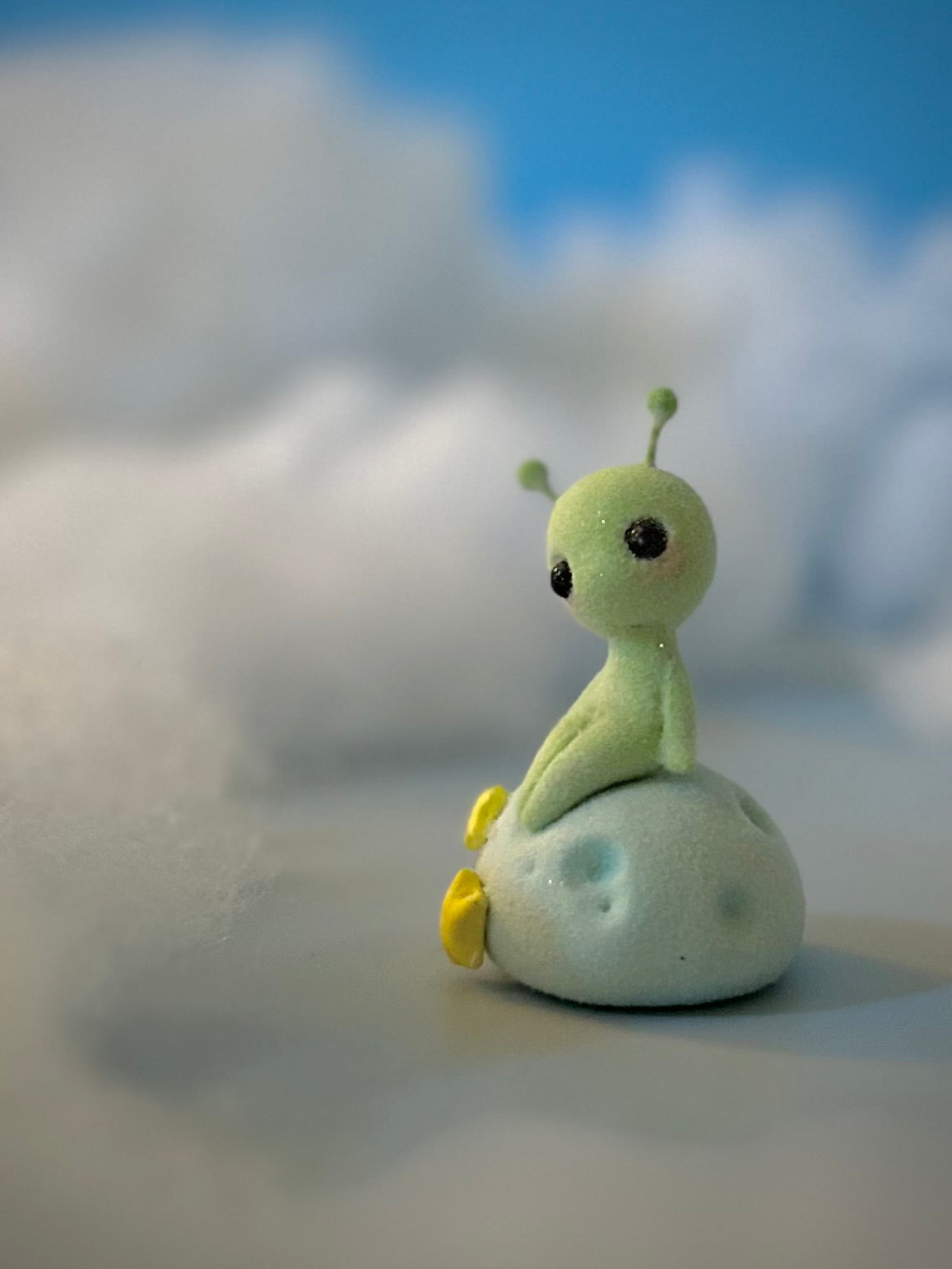 Preorder Little Green Alien 2.75 inch Flocked Figurine