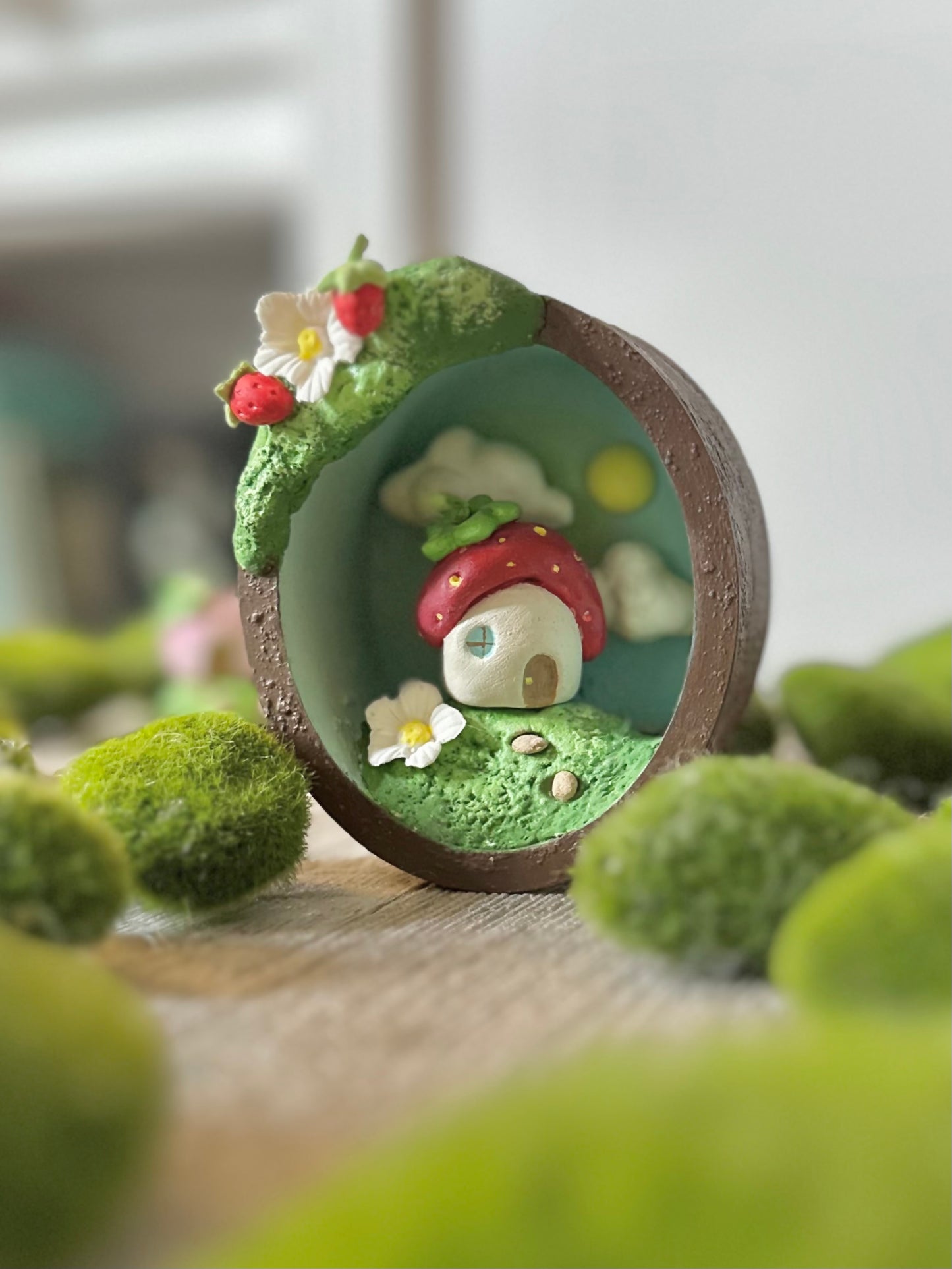 Strawberry house 4 inch Wall Hanging