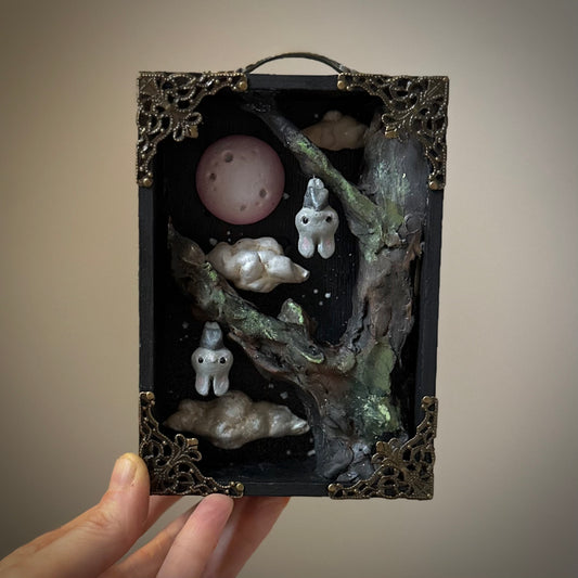 Night Watchman  Bat  4x5 inch story Box