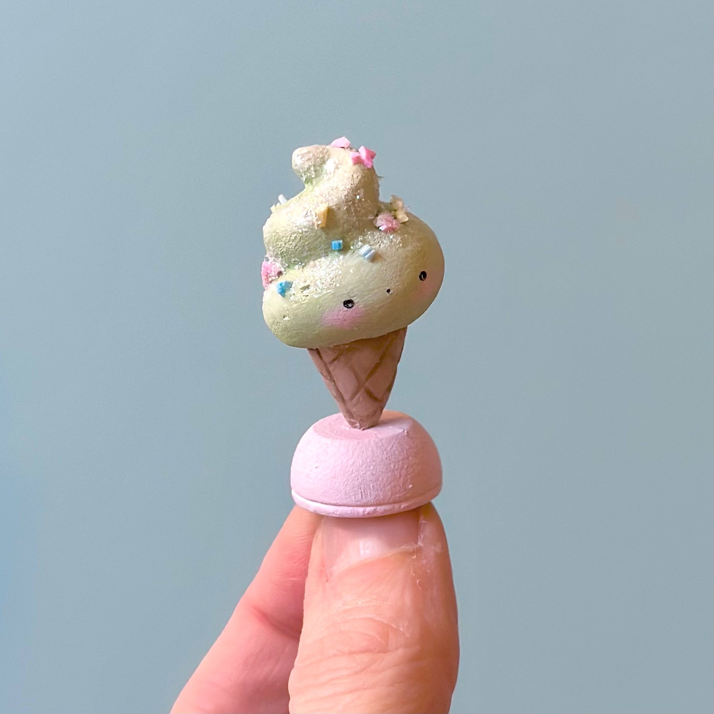 PREORDER Custom MINI Cute Cream Blue 2 inch figurine