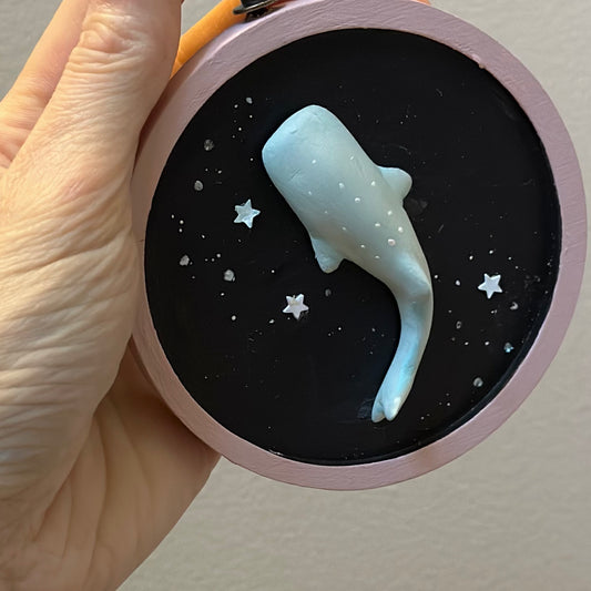 Glide Whale Shark 4x4 inch wall hanging