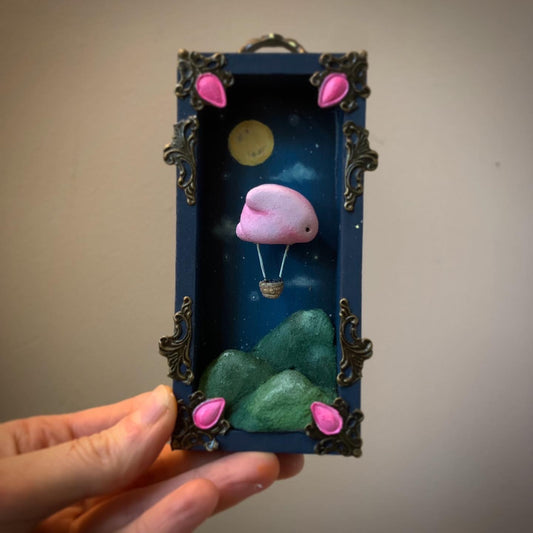 Bunny Balloon 2x4 inch Story Box