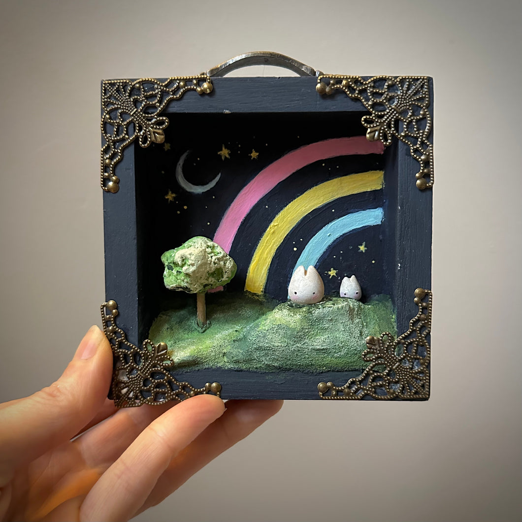 Night Rainbow Meep Meep 4x4 inch Story Box