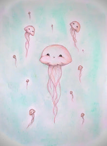 4x6 Jellyfish smack Print