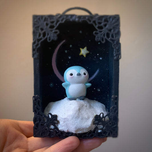 Winter Spirit Penguin 4x3 inch Story Box