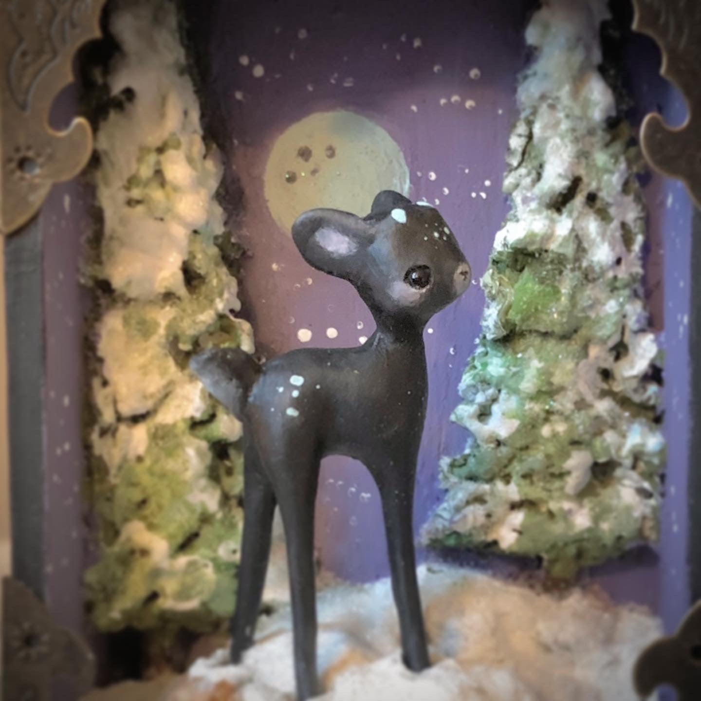 Night Watchman Deer 5x4 inch story Box