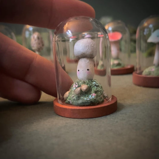 Fungi Friends in 1.5 inch Glass Cloche