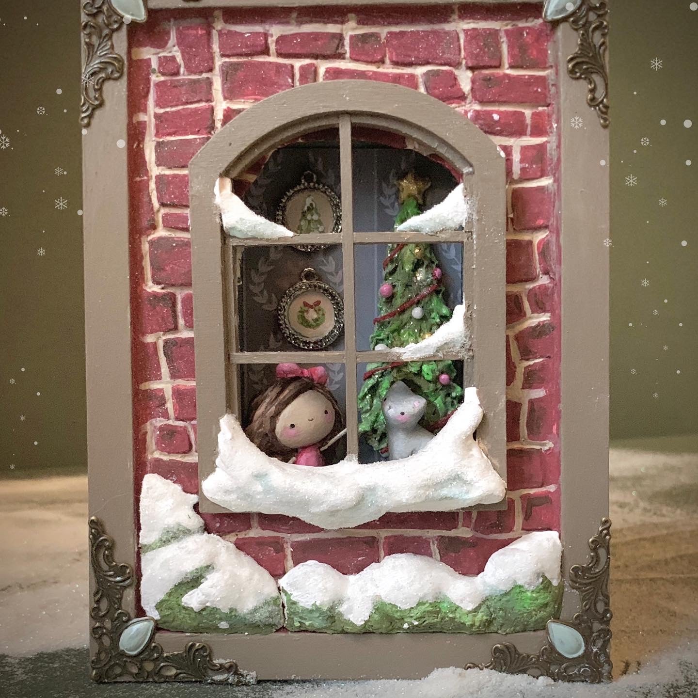 Bringer of Yule Tide Window 5x7 Story Box