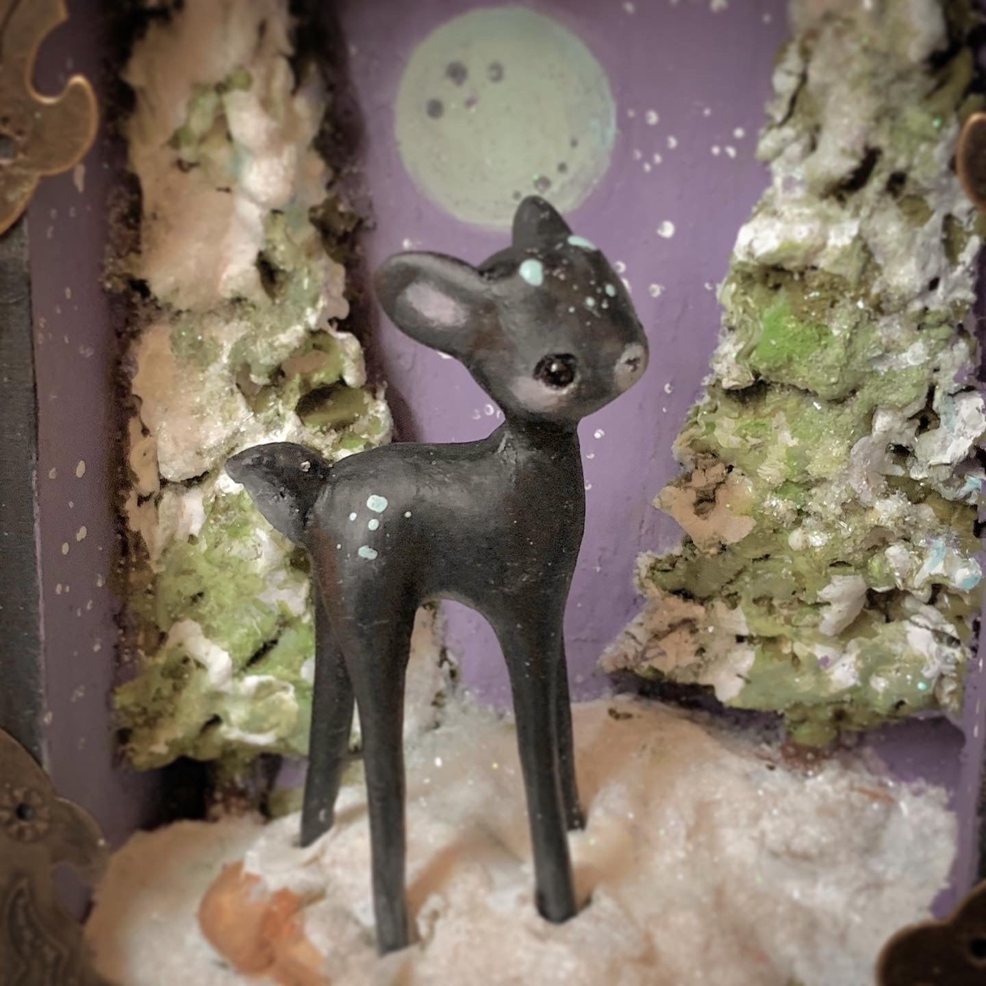 Night Watchman Deer 5x4 inch story Box