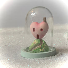 The Heart House Pink 1 inch glass Cloche