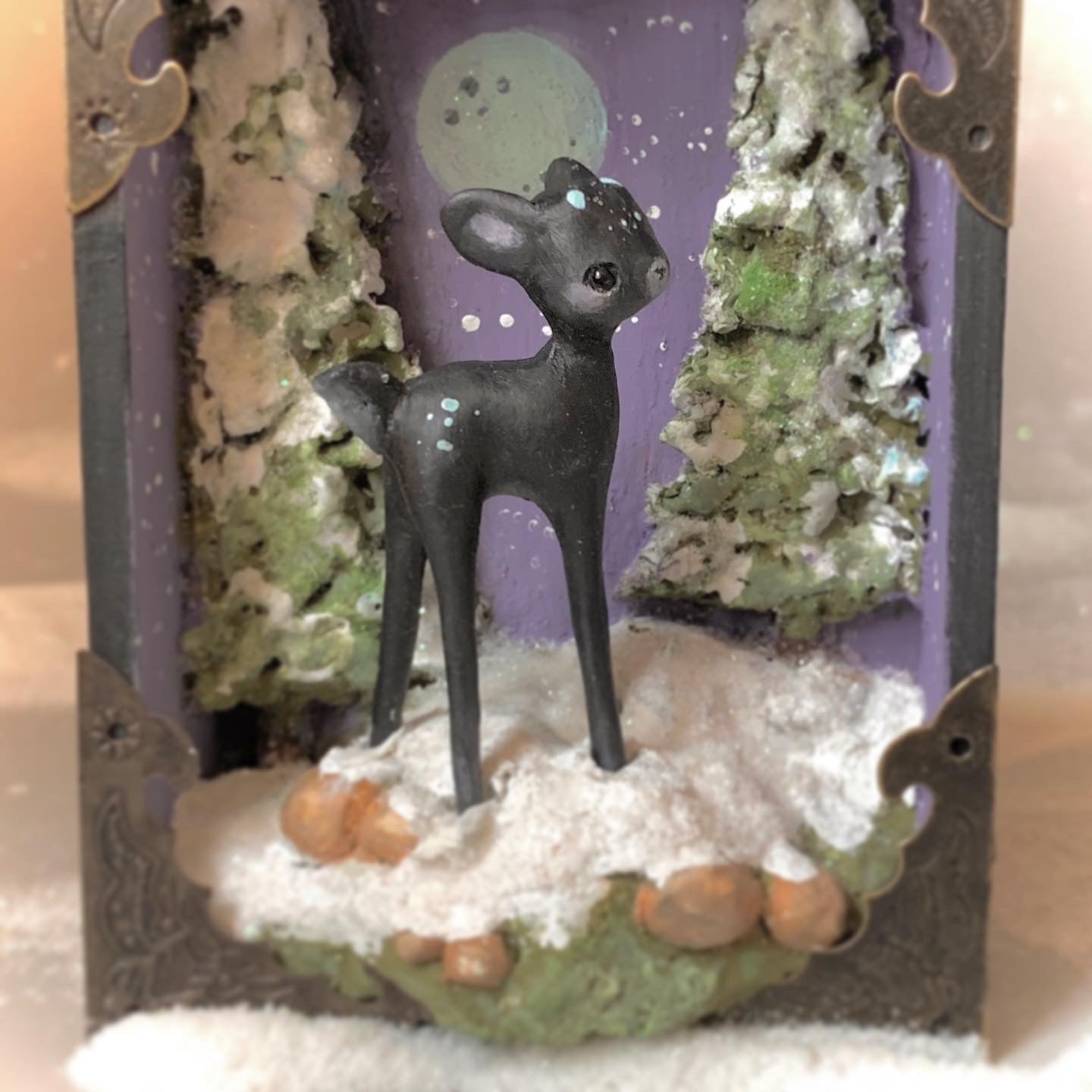 Night Watchman Deer 5x4 inch story Box