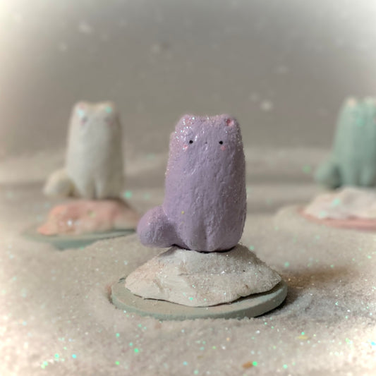 Snow Summoner Kitty Lavender figurine