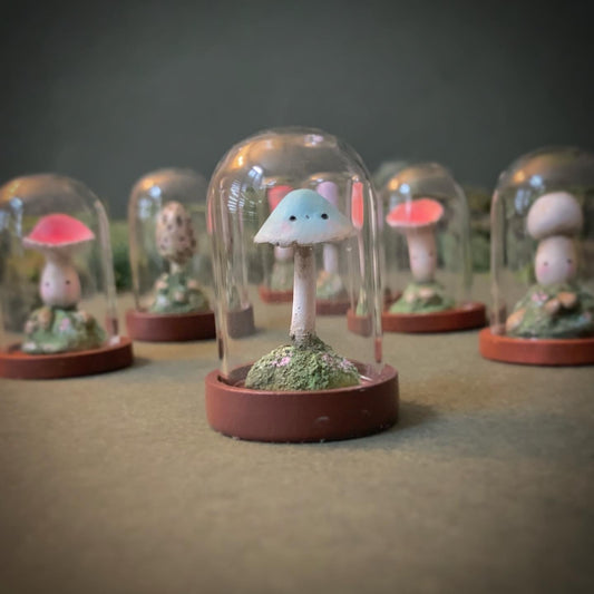 Fungi Friends in 1.5 inch Glass Cloche