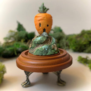 Summoner of Spring Carrot House 6 inch  glass cloche