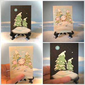 Mini 3x2 holiday print set with easel