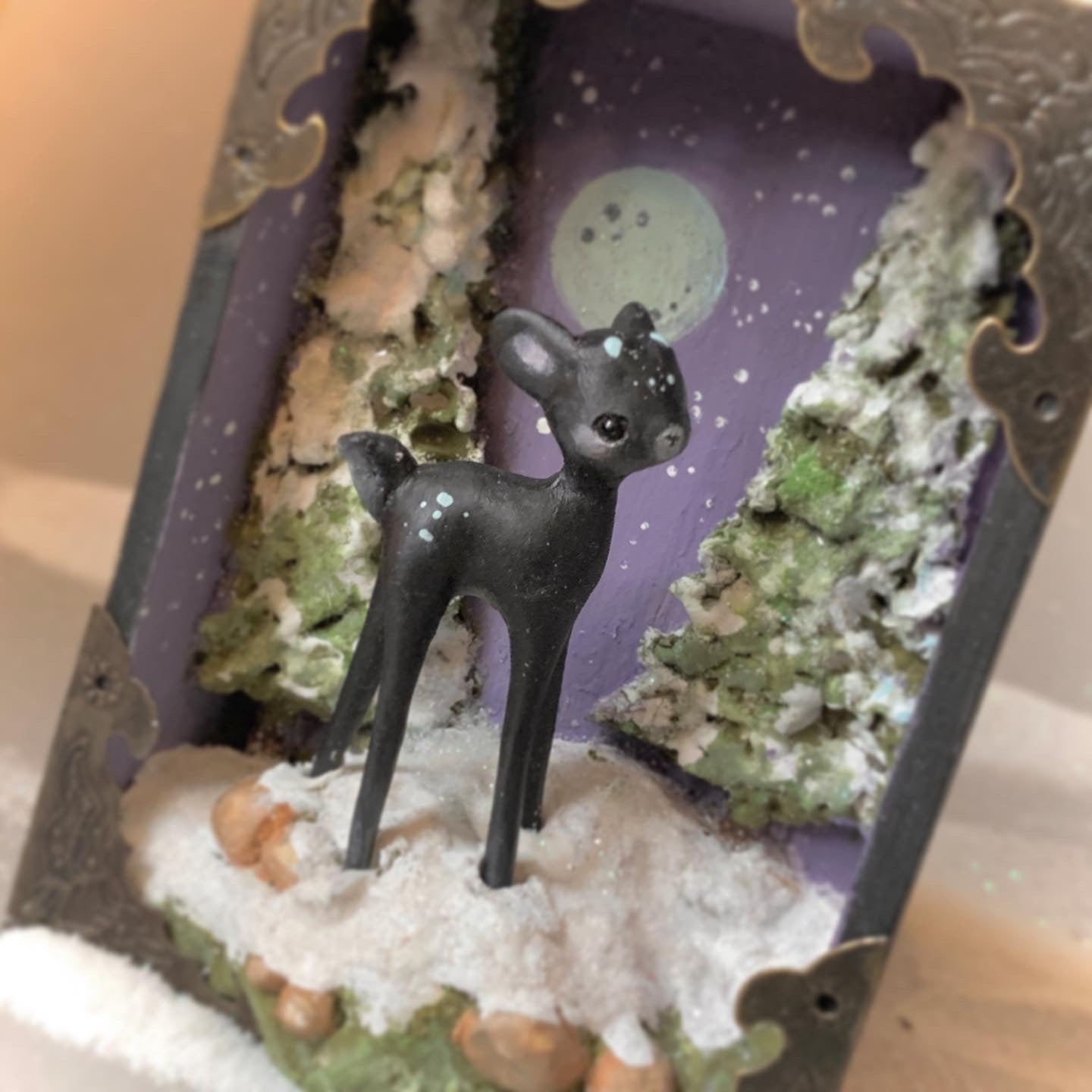 Night Watchman Deer 5x4 inch story Box