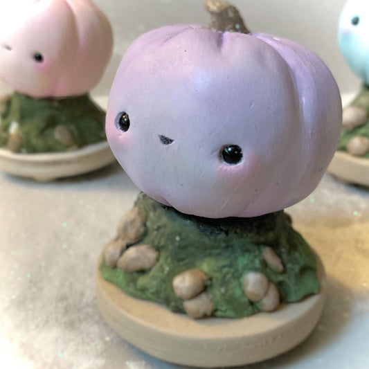 Lavender Fairy Pumpkin Figurine