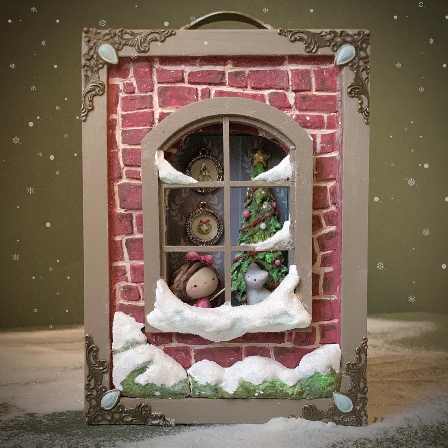 Bringer of Yule Tide Window 5x7 Story Box