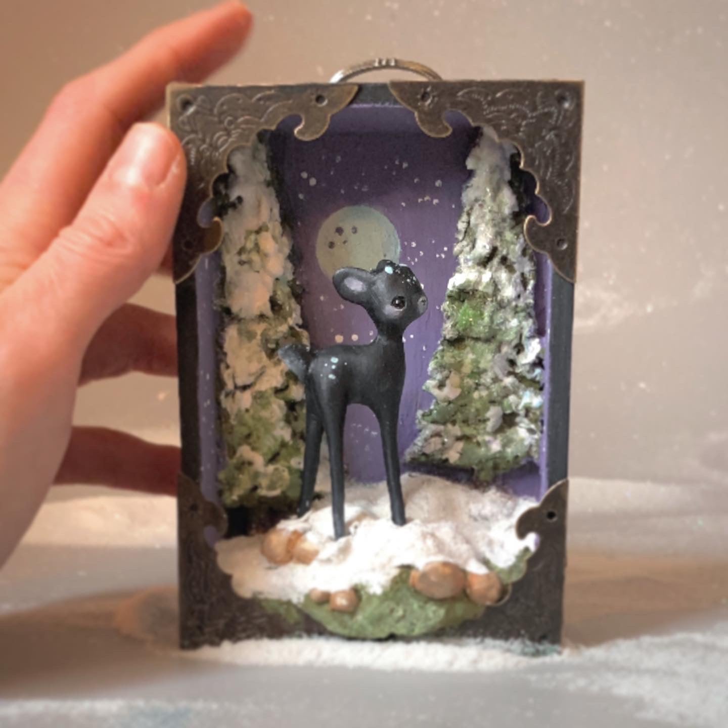 Night Watchman Deer 5x4 inch story Box