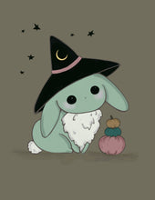 Mini 2x3  Bunny Witch  print
