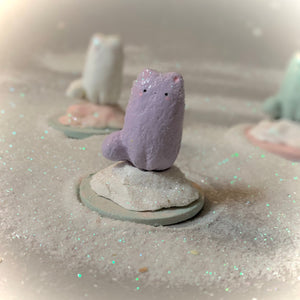 Snow Summoner Kitty Lavender figurine