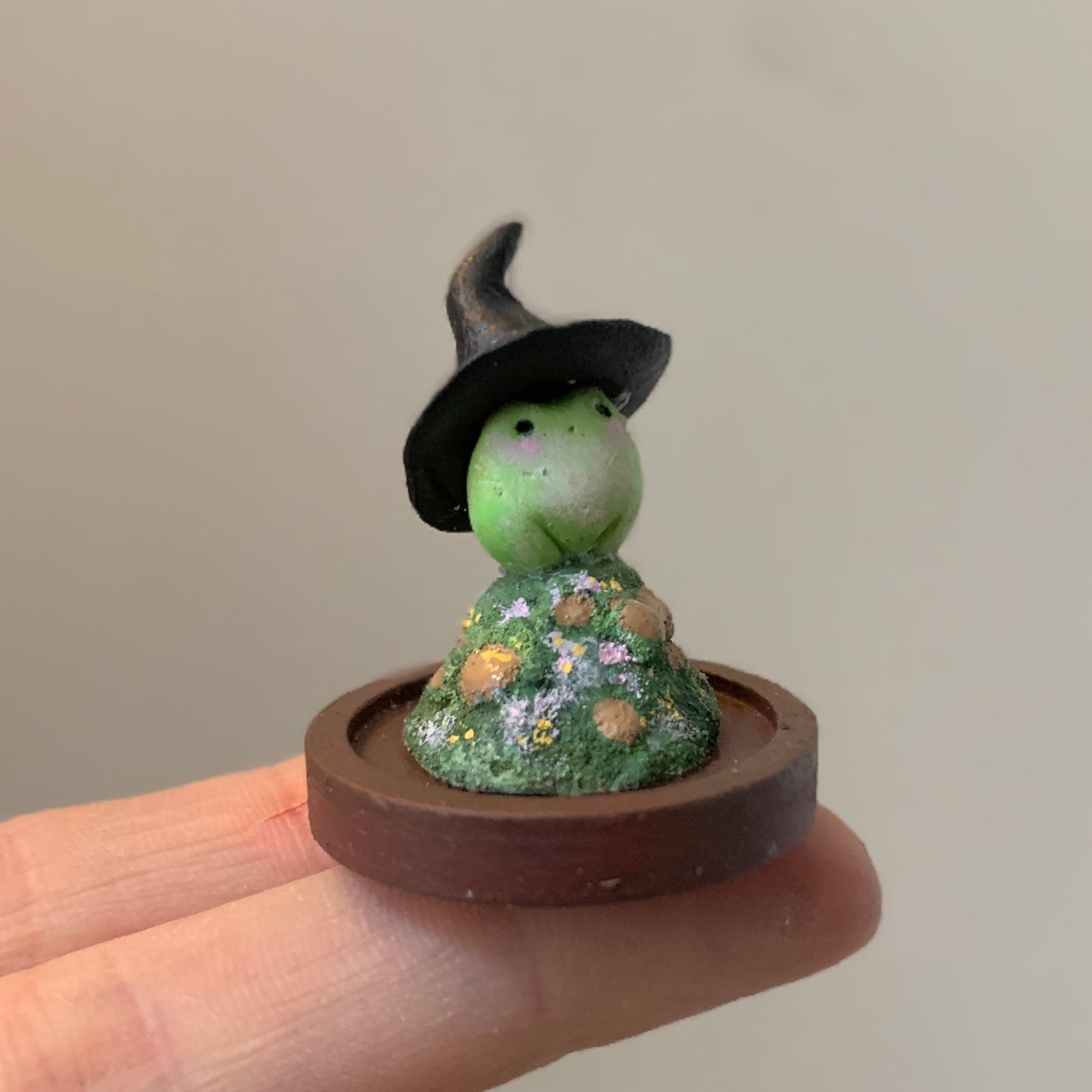 PRE ORDER The Frog Witch in 1.5 inch Glass Cloche